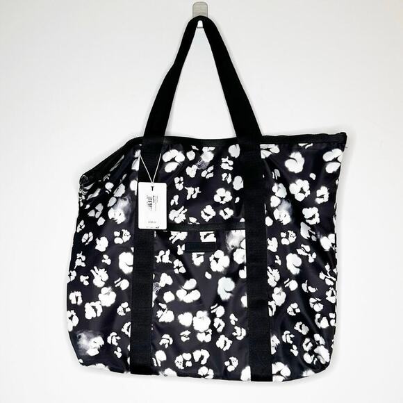 NWT Ted Baker Nocturnal Animal Nylon Shirla Tote Black White - Picture 3 of 9